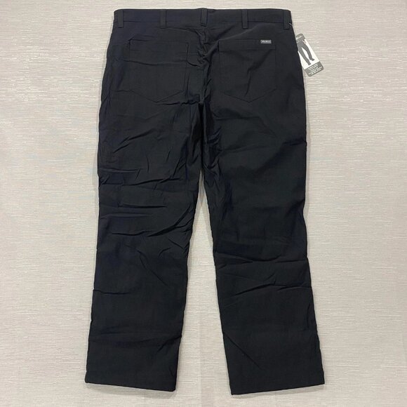 Eddie Bauer Fleece Lined Tech Pants Mens 40 x 30 Black Water Repellent Insulated - Picture 2 of 14